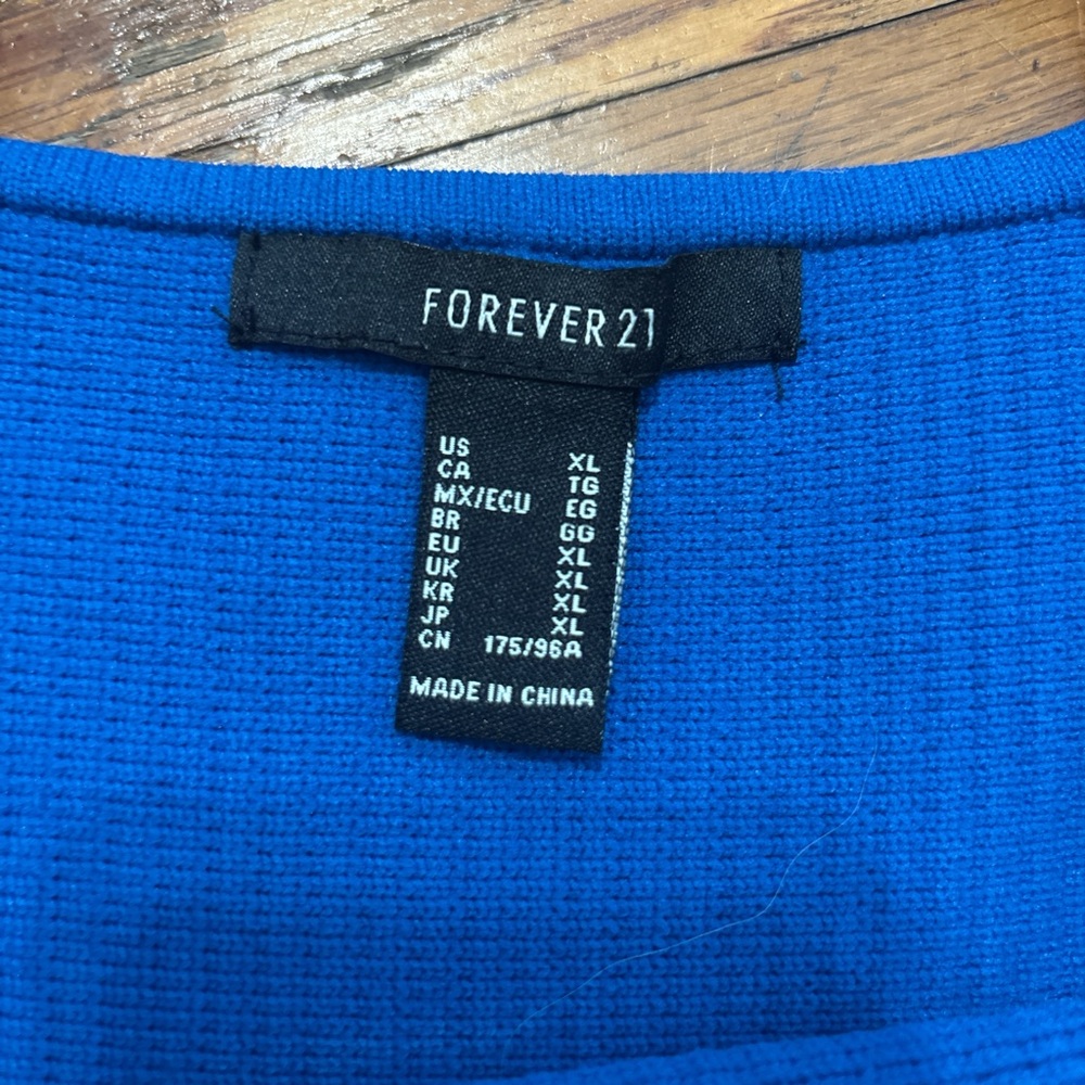 Forever 21 Royal Blue Textured Top